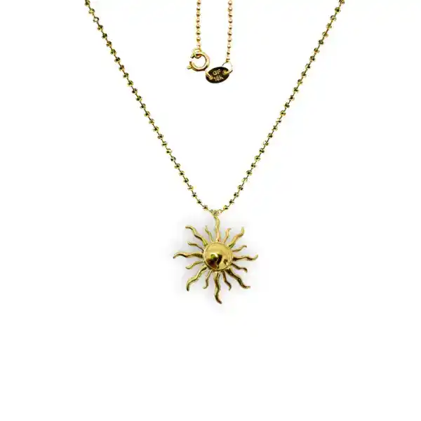 Golden Sun Radiance Charm Necklace Keira K