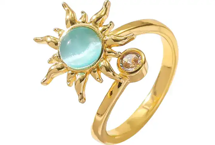 Aqua Sun Flower