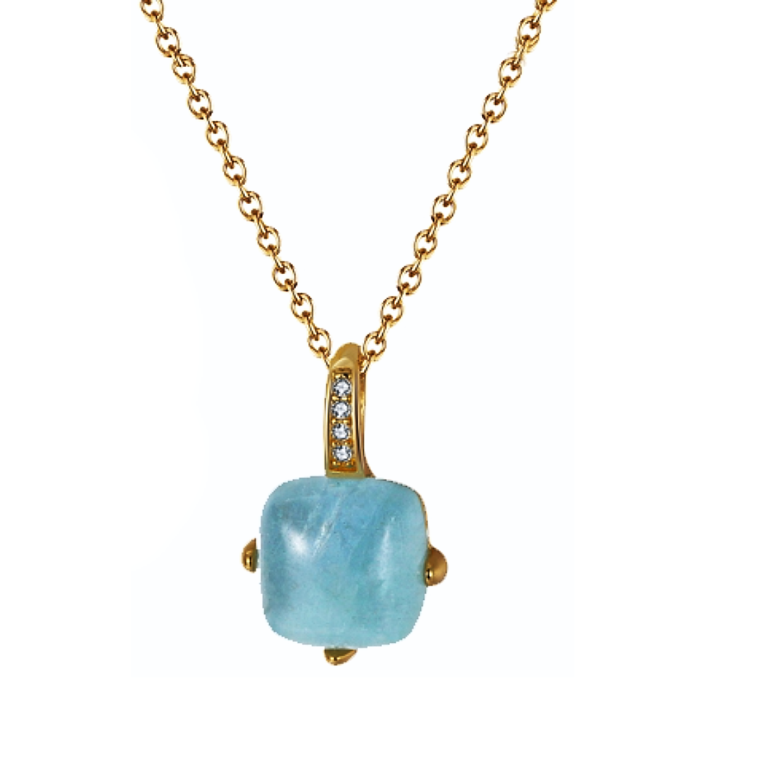 Blue Eclipse Aquamarine Necklace
