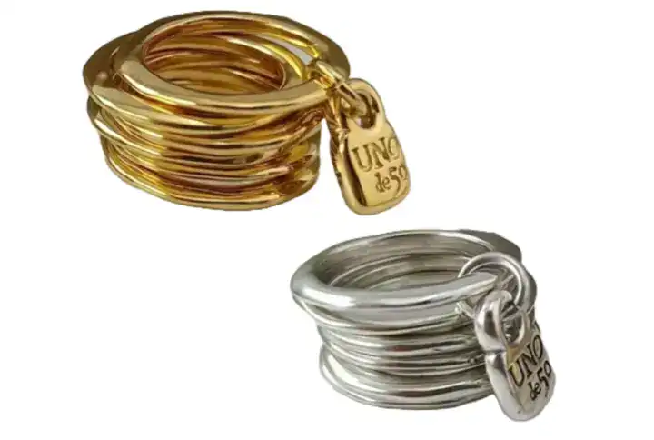 Lock Ring Silve Gold