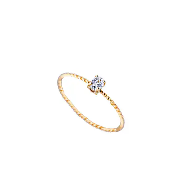 Lone Spark Gold Thin Ring