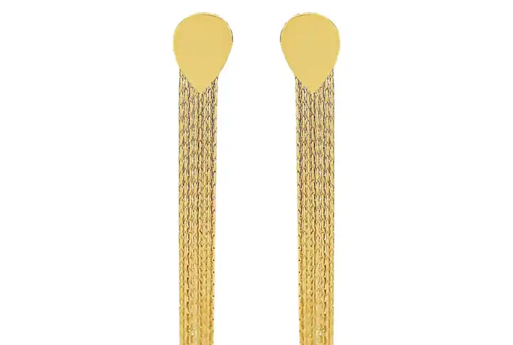 Moonlit Threads Earrings Gold