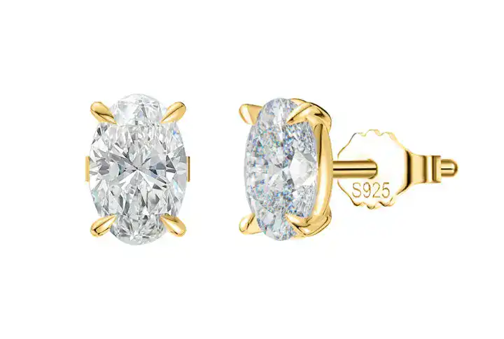 Rhinestone Stud Earrings 1
