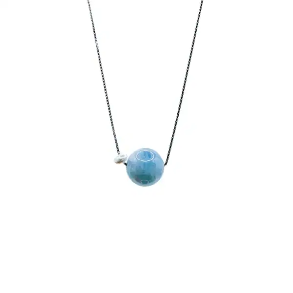 Aqua Dirft Semi Precious Stones Necklace Keira K
