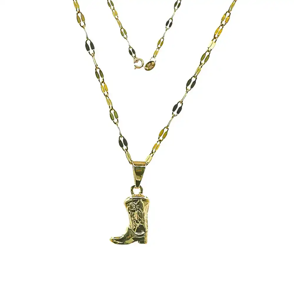 Wild West Boot Charm Necklace