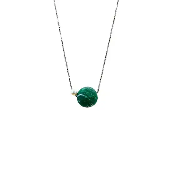 Emerald Frost Semi Precious Stone Necklace Keira K