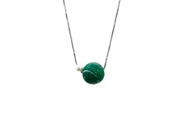 Emerald Frost Semi Precious Stone Necklace Keira K