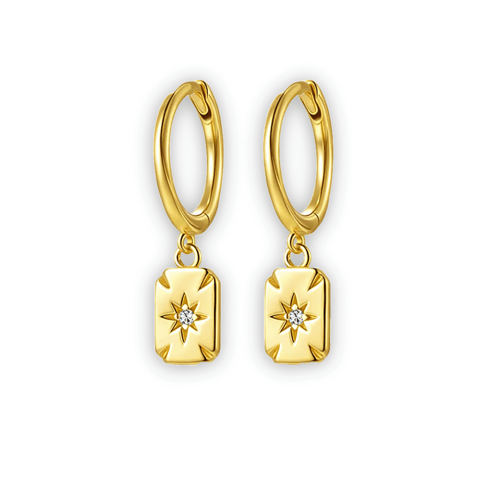 Geo Mosaic Drop Earrings