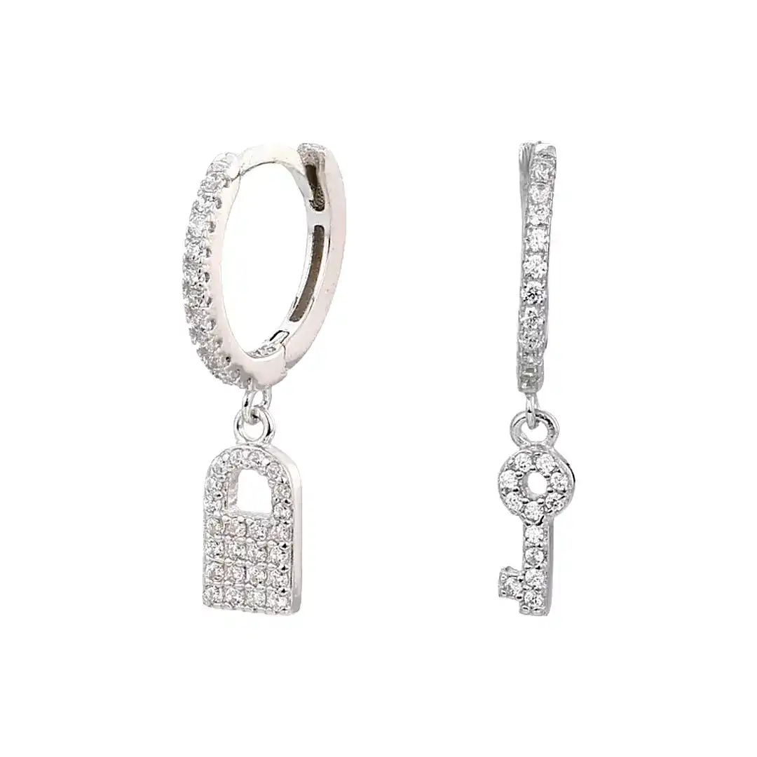Secrets-Unlocked-Silver-Huggies-Earrings-Keira-K
