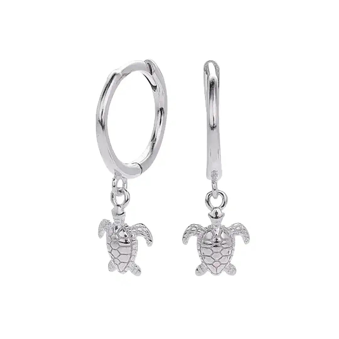 Silver-Turtle-Wisdom-Small-Hoop-Earrings-Keira-K