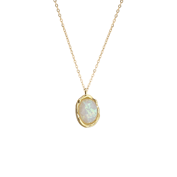 Skyfire Opal Inecklace N 18K Gold-Filled Sterling Silver By Keira K Jewellery