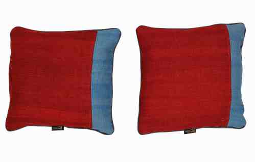 MG-08-45x45 Handwoven Colour Block Kilim Cushion