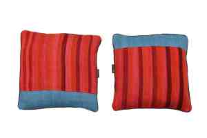 Cuscino a righe Kilim intrecciato a mano