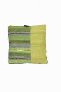 Husă de Pernă din Kilim Verde, Țesută Manual