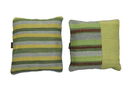 MG-129-45x45 Handwoven Green Cushion Cover