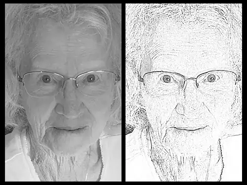 Pictures of my grandmother I used as reference photos used for "Wisdom in Pieces: An Old Woman Portrait".