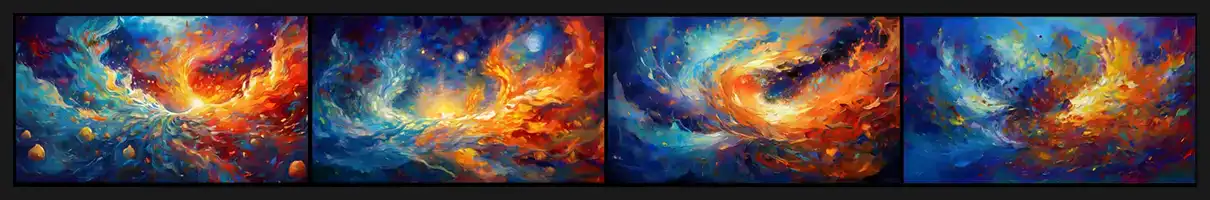 abstract design of trauma represented by earth, air, fire and water, growing weaker with self-care rituals for trauma healing; ai generated images.