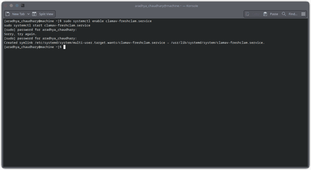 Ensure the ClamAV daemon is enabled