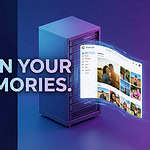 Neon cloud with lock and dollar icons, emphasizing secure cloud storage and data protection.