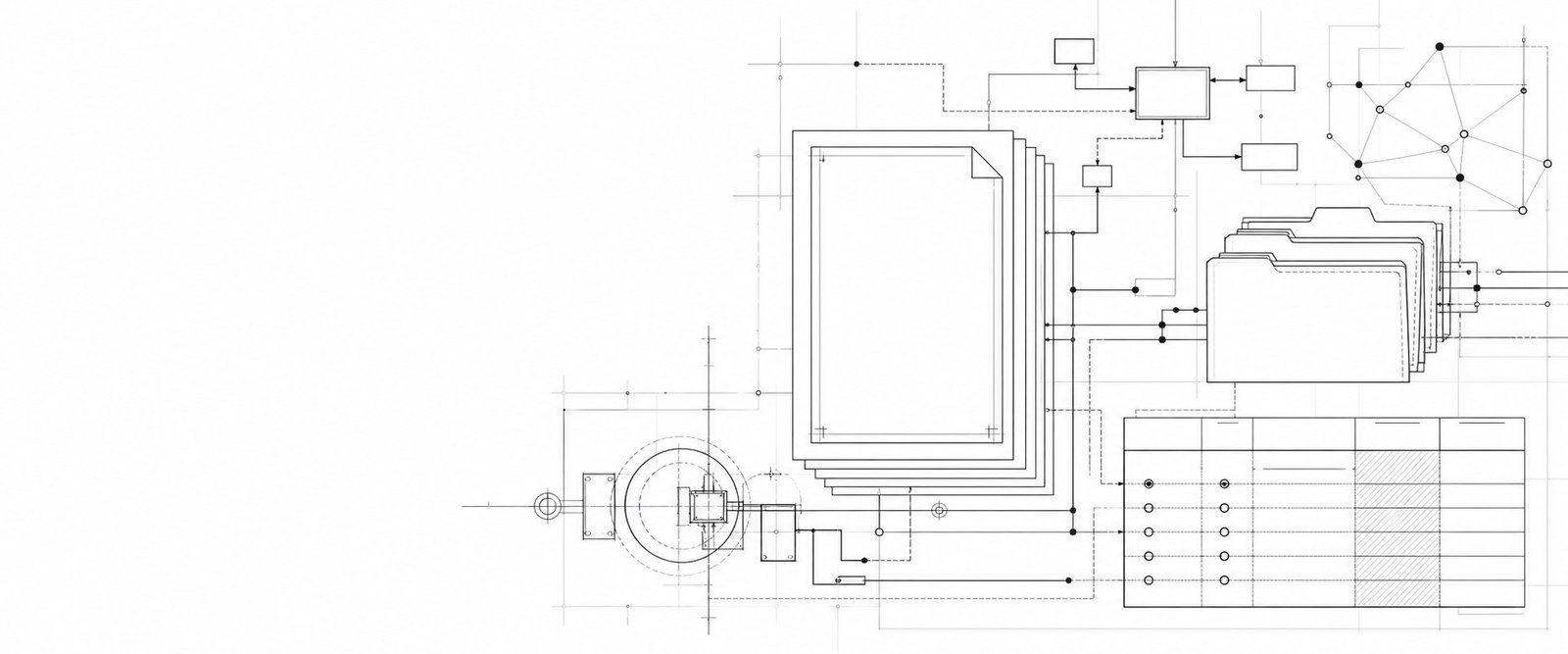 Technical drawing background for IP licensing dispute litigation