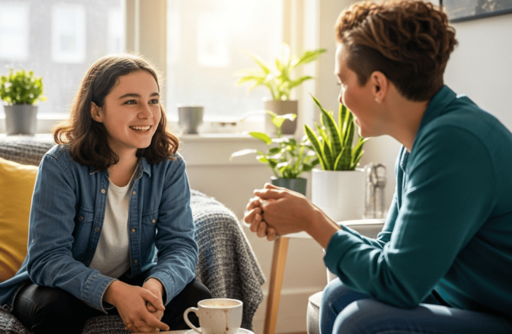 If your teen needs a person to speak to, help is available. No matter the risk factors, our trained team is able to support. Contact us today for additional support.
