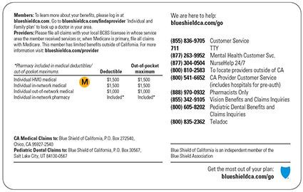 Insurance Card Back Side