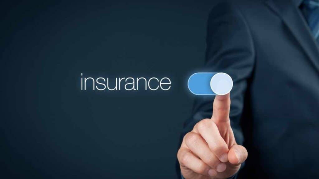 A person in a suit toggling a virtual insurance switch, symbolizing its impact on teen depression treatment costs.
