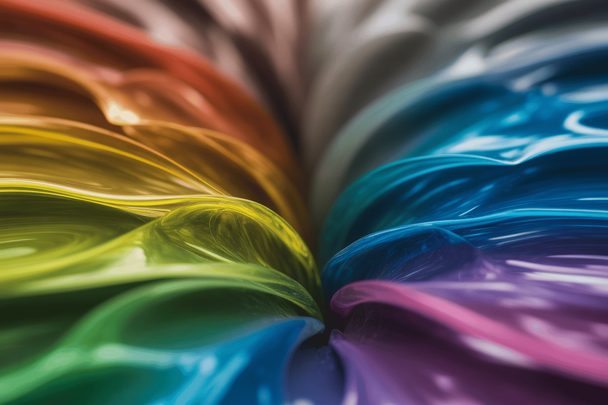 An abstract representation of emotional clarity emerging from a chaotic, blurred background of colors.