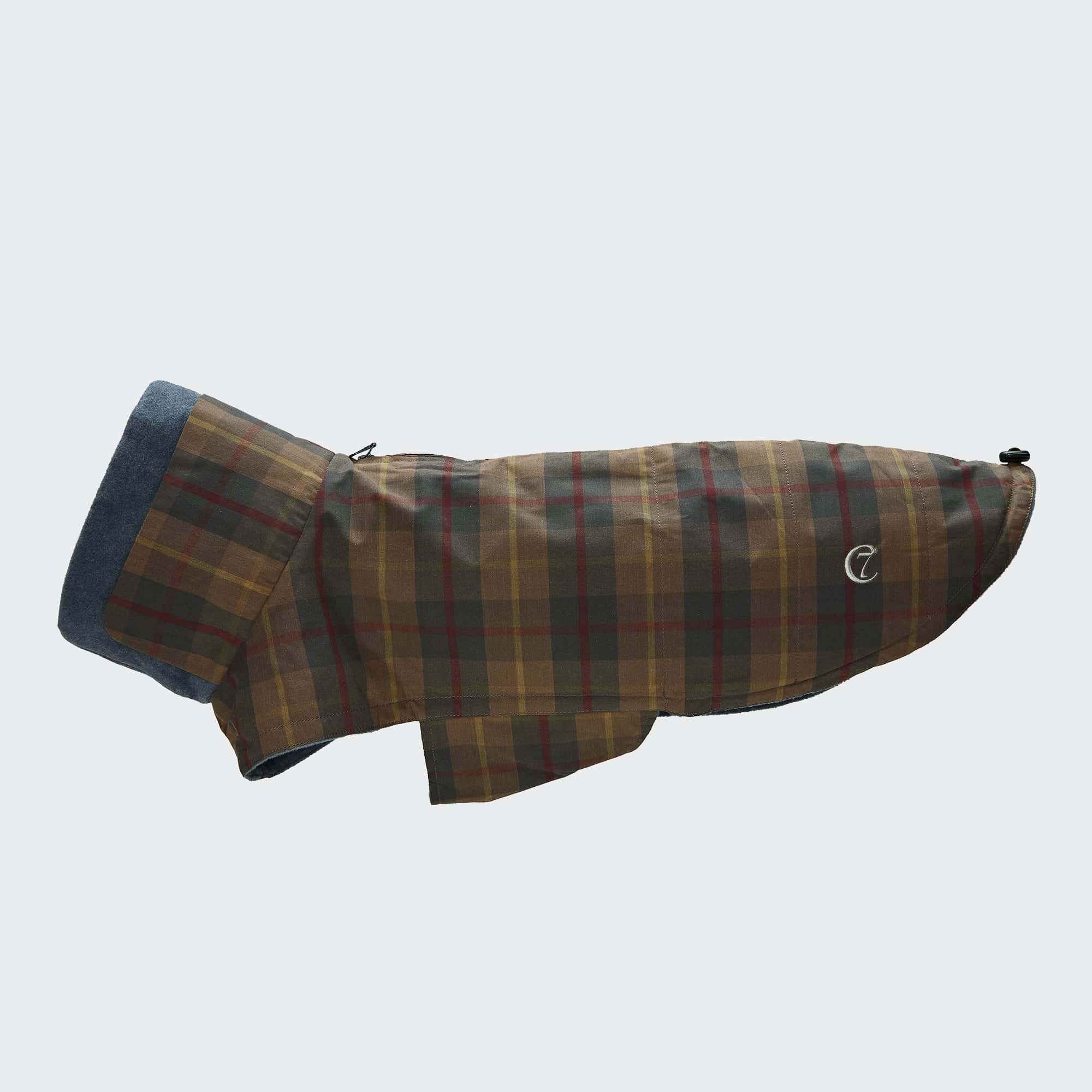Hundemantel Waxed Tartan