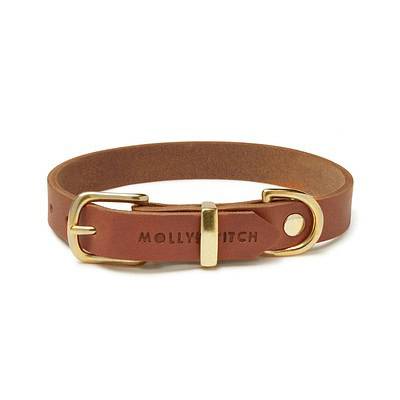 Lederhalsband Sahara Cognac