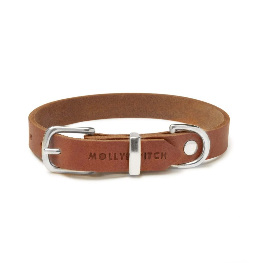 Molly and Stitch - "Butter" Lederhalsband Sahara Cognac – Bild 3