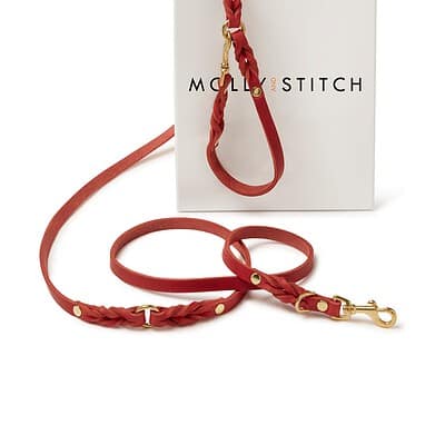 Molly and Stitch - “Butter“ Hundeleine 3x verstellbar Chili Red