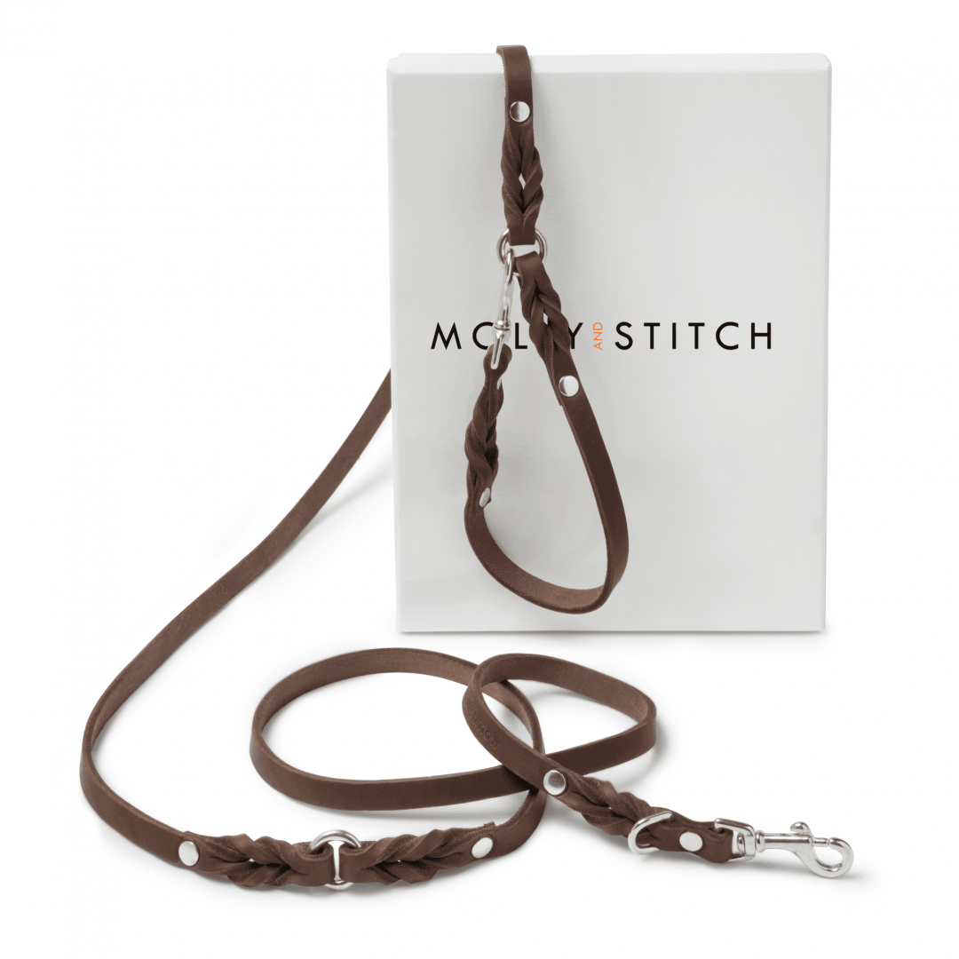 Molly and Stitch - “Butter“ Hundeleine 3x verstellbar Klassisches Braun – Bild 5