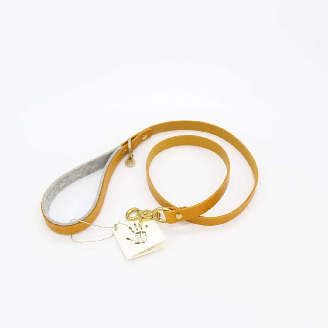 Band & Roll - Lederleine Yellow – Bild 3