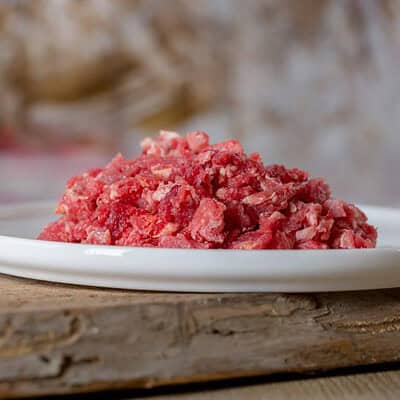 Rindermuskelfleisch gewolft
