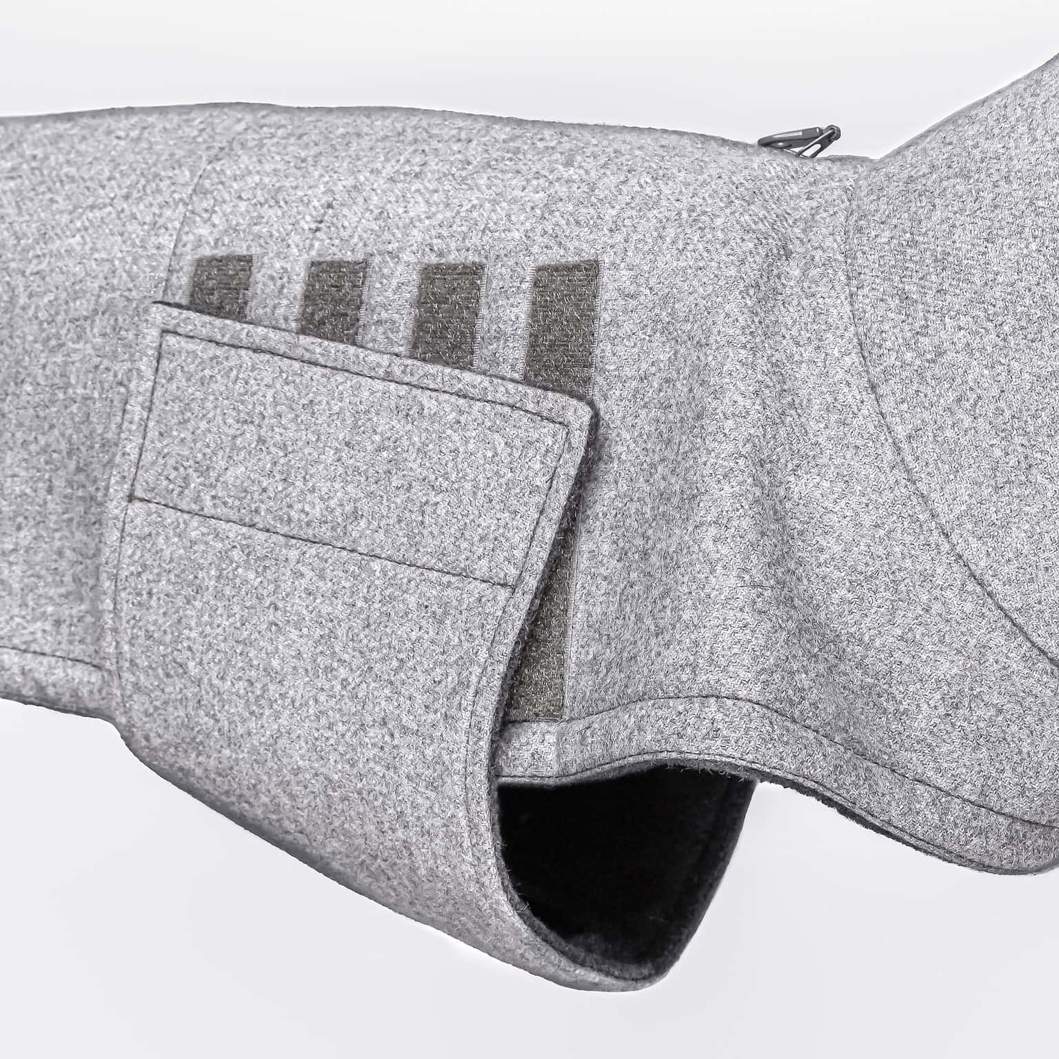 Cloud 7 - Hundemantel Brooklyn Flanell Grey – Bild 2