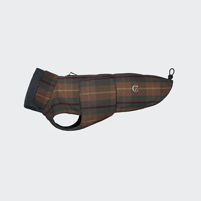 Hundemantel Dackel Waxed Tartan