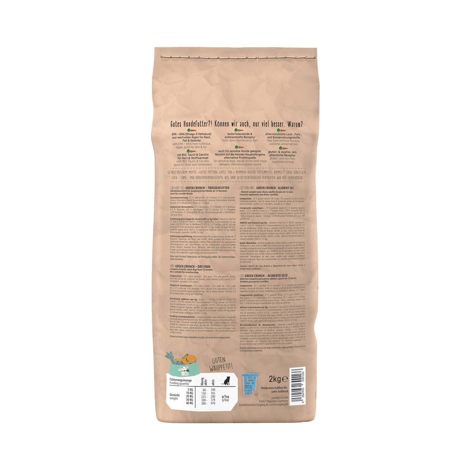 Vegdog - veganes Trockenfutter "Green Crunch" – Bild 2