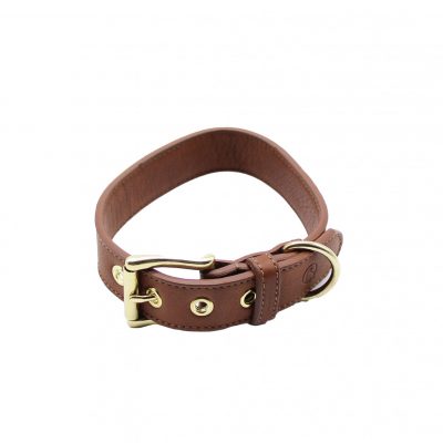 Allen Barkly - Lederhalsband braun