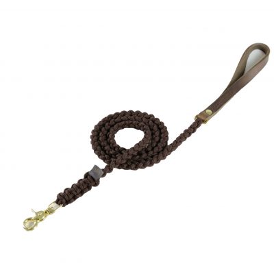 Molly and Stitch - "Touch of Leather" Hundeleine Chocolate