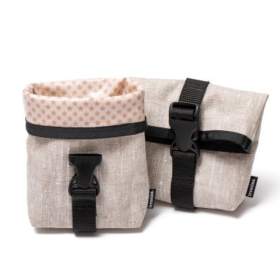 Leckerlitasche Goody Leinen Stars (Rosa)