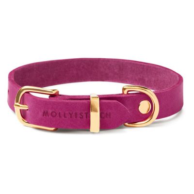 “Butter“ Lederhalsband Flamingo
