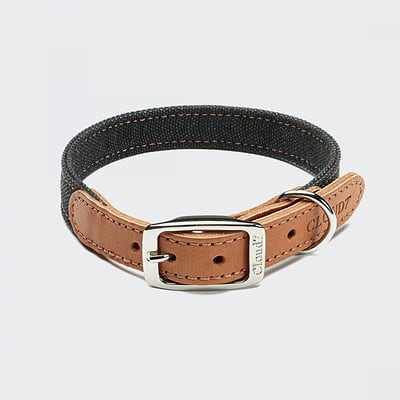 Hundehalsband Tivoli Black Cognac