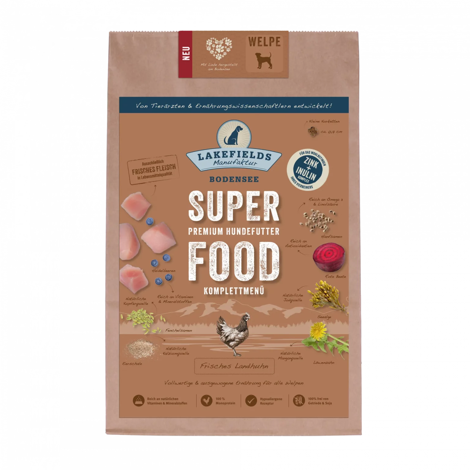 Superfood Landhuhn für Welpen