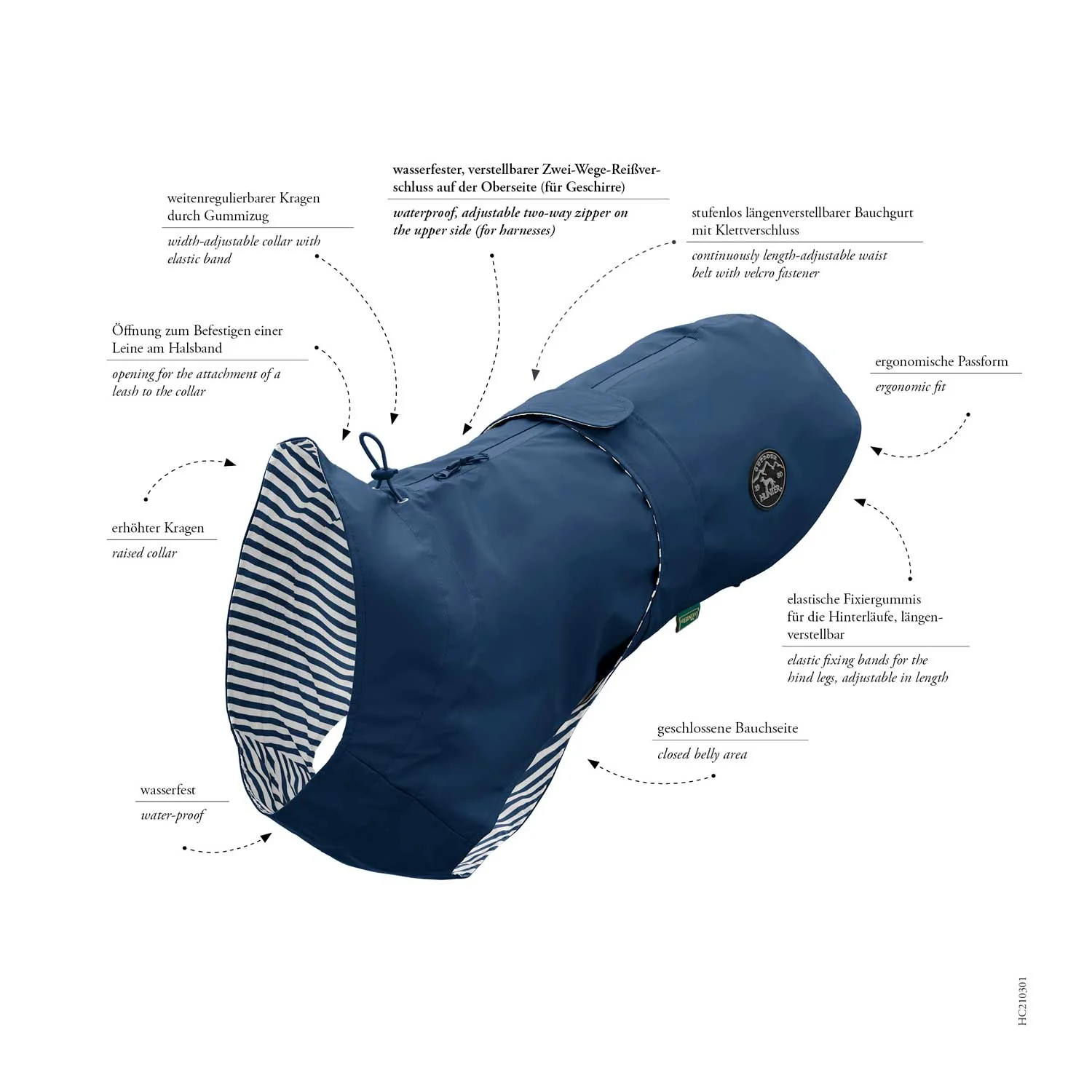 Hunter - Hunderegenmantel Milford Schwarz – Bild 10