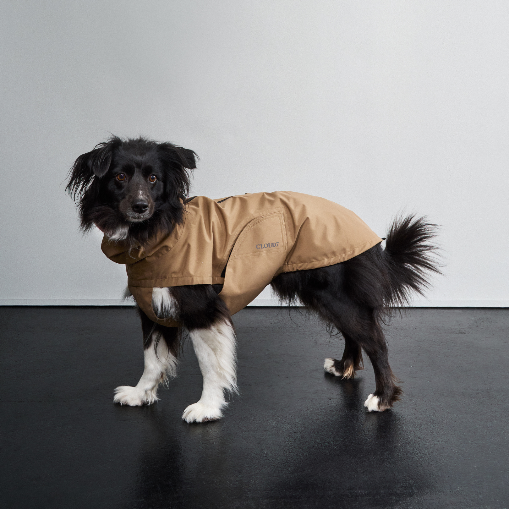 Hundemantel aus strapazierfähigem Material, ideal für wetterfeste und stylische Hundebekleidung bei Kiezhund Hundeshop. Perfekt für Schutz und Komfort bei allen Wetterlagen.