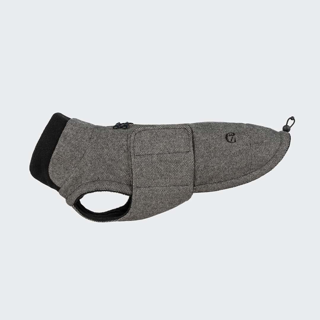 Leinenhundemantel, wärmender Hunde-Mantel mit praktischem Griff, ideal für Winter und kaltes Wetter, aus robustem Material, perfekt für Spaziergänge bei Kiezhund Hundeshop.