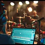 Jingle singers in a studio