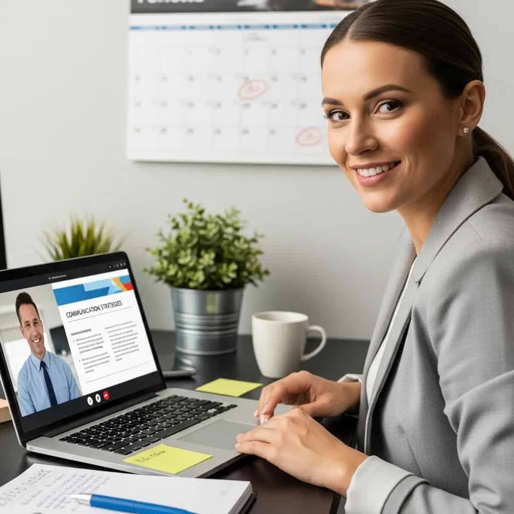 How to Choose the Right Marketing Agency for Your Business 3 Business owner discussing communication strategies with a marketing agency via video call
