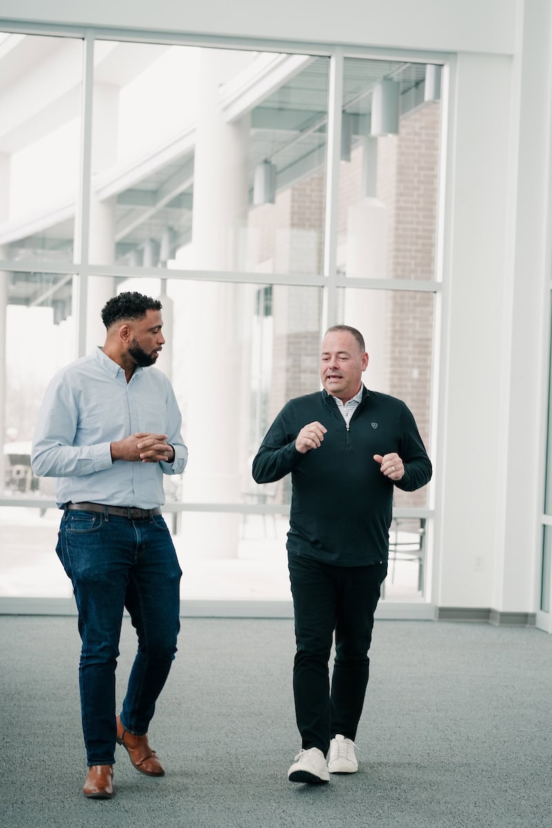 A banker talking to his client